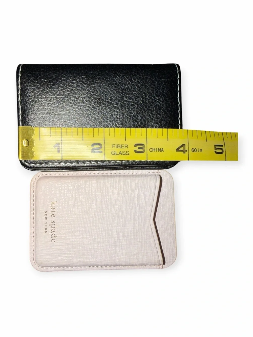 Kate Spade Light Pink Card Holder and Black Leather card holder duo